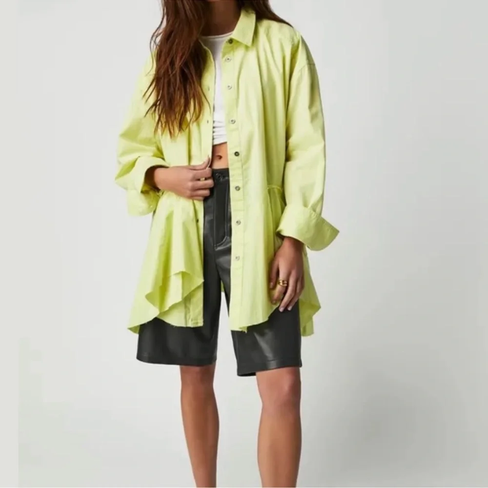 FREE PEOPLE We the Free Freya Poplin Tunic / Lightning Bolt - Picture 1 of 5